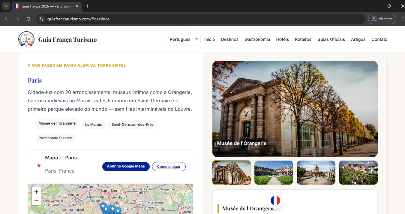 Guia França Turismo — Web Design